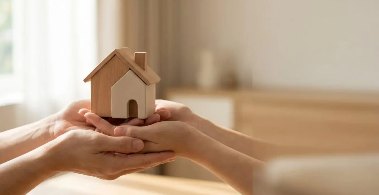 Famille protégée par un bouclier financier symbolisant la prévoyance et la sécurité