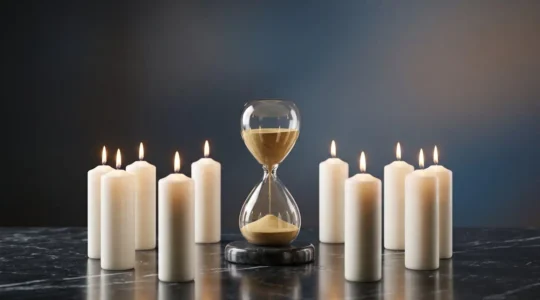 Concept abstrait du temps et de la fiscalité avec symbolisme du chiffre 8 et calendrier